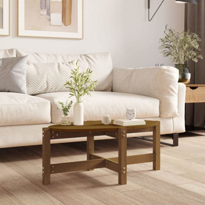 Berkfield Coffee Table Honey Brown 87X48X35 Cm Solid Wood Pine - image 1