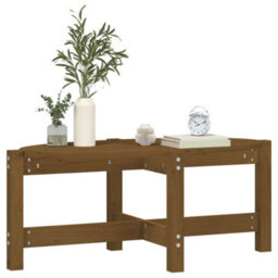Berkfield Coffee Table Honey Brown 87X48X35 Cm Solid Wood Pine - thumbnail 4