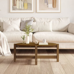 Berkfield Coffee Table Honey Brown 87X48X35 Cm Solid Wood Pine - thumbnail 3