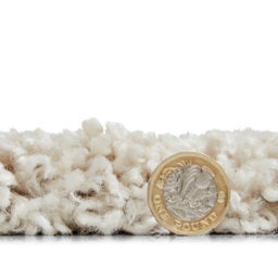 Cream Plain Shaggy Easy To Clean Modern Polypropylene Rug For Living Room Bedroom And Dining Room-120Cm X 170Cm - thumbnail 3