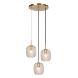 Lucide Alicent Pendant Light Diameter 35Cm 3Xe27 - Matt Gold, Brass