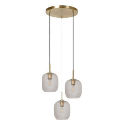 Lucide Alicent Pendant Light Diameter 35Cm 3Xe27 - Matt Gold, Brass - thumbnail 2