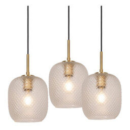 Lucide Alicent Pendant Light Diameter 35Cm 3Xe27 - Matt Gold, Brass - thumbnail 3