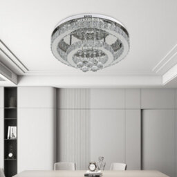 Thehotsale 2-Tier Round Crystal Celling Light Cool White Light 48W 50Cm Dia - thumbnail 8