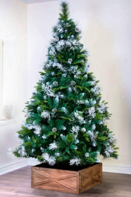 Christmas Tree World The 8Ft/240Cm Snowy Scots Pine Christmas Tree - image 1
