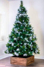 Christmas Tree World The 8Ft/240Cm Snowy Scots Pine Christmas Tree - thumbnail 1