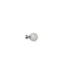 Unknown 28mm Fixed Length Metal Eyelet Curtain Pole Set In Chrome - Crash Finial, 330Cm - thumbnail 2