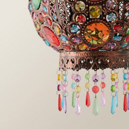 Valuelights Bazaar Moroccan Jewelled Bronze Ceiling Lamp Shade - thumbnail 4