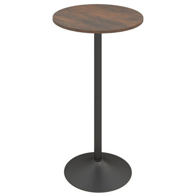 Costway Round Top Pub And Bar Table Standing Bistro Table With Mdf Top & Black Leg - image 1