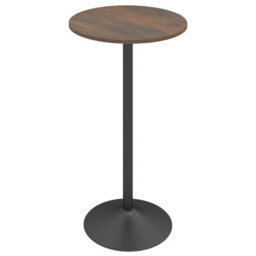 Costway Round Top Pub And Bar Table Standing Bistro Table With Mdf Top & Black Leg - thumbnail 1