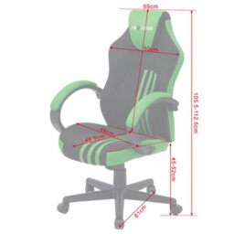 Rg-Edge Gaming Office Chair With High Back, Padded Armrests & Adjustable Height - Green - thumbnail 3