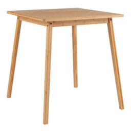 Gainoom Square Bamboo Dining Table For 2-4 People 70 Cm Solid Wood Kitchen Table Mid-Century Modern Writing Desk - thumbnail 5