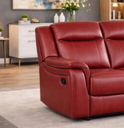 SC FURNITURE LIMITED Burgundy Red Leather Gel Reclining Armchair - Clifton - thumbnail 3