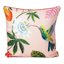 Peggy Wilkins Water Resistant Outdoor Garden Cushion Passiflora Pink - thumbnail 1