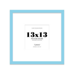"13X13"" Light Blue Picture Frame - 13X13"" Square Frame With 10X10"" Mount For 13X13""/10X10"" Pictures Moderrn Style Thin Edge, 1 Pack" - thumbnail 1