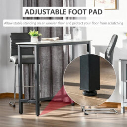 Bar Table Coffee Table With Adjustable Footpads For Breakfast Dining - thumbnail 6
