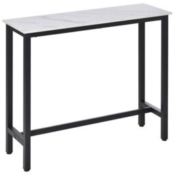 Bar Table Coffee Table With Adjustable Footpads For Breakfast Dining
