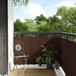Berkfield Balcony Screen Brown And Black 300X80 Cm Poly Rattan