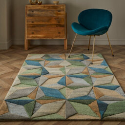 Naturelle Lilianna 160X230Cm Embossed Geo Wool Rug - thumbnail 6