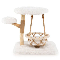 Cute Solid Wood Cat Tree Natural Branch Modern Kitten Tower - thumbnail 5