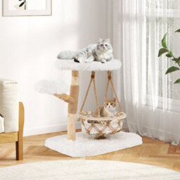 Cute Solid Wood Cat Tree Natural Branch Modern Kitten Tower - thumbnail 4