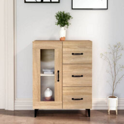 Vidaxl Sideboard Sonoma Oak 69.5X34X90 Cm Engineered Wood - thumbnail 1