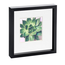 "Nicola Spring 10 X 10"" Photo Frame - Black/white Mount - 3D Photo Frame Picture Frame Box Portrait Display Case (53 X 53Cm)" - thumbnail 1