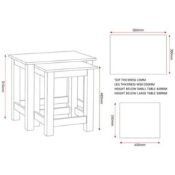 Seconique Tessa Nest Of 2 Tables - Natural Oak - thumbnail 7