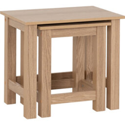 Seconique Tessa Nest Of 2 Tables - Natural Oak - thumbnail 5