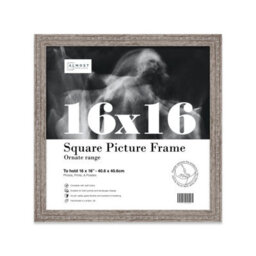 16X16 Walnut Ornate Picture Frame (40.6 X 40.6Cm) Poster, Photo, Artwork, Gallery Wall Or Print - thumbnail 1