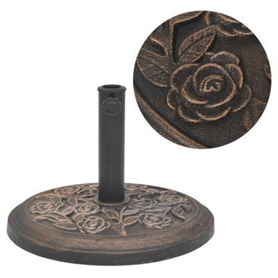 Walplus Parasol Base Resin Round Bronze 9 Kg - image 1
