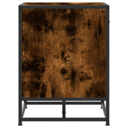 Vidaxl Shoe Bench Smoked Oak 60X40X53.5 Cm Engineered Wood And Metal - thumbnail 5