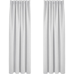 Deconovo Bedroom Curtains Pencil Pleat Curtains Blackout Curtains Eyelet Curtains For Girls Room Silver Grey W55 X L79 Inch 1 Pair - thumbnail 3