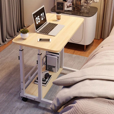 Natural Wood Portable Table Notebook Computer Foldable Laptop Storage Desk - image 1