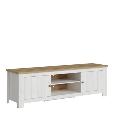 Furniture To Go Celesto 2 Door Wide Tv Unit In White And Oak
