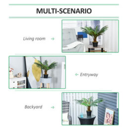 Outsunny 60Cm/2Ft Artificial Palm Tree Fake Plant In Pot Indoor Décor - thumbnail 5