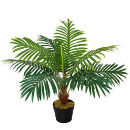 Outsunny 60Cm/2Ft Artificial Palm Tree Fake Plant In Pot Indoor Décor - thumbnail 2