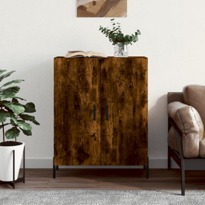 Berkfield Sideboard Smoked Oak 69.5X34X90 Cm Engineered Wood - image 1