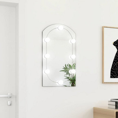 Berkfield Mirror With Led Lights 70X40 Cm Glass Arch - image 1