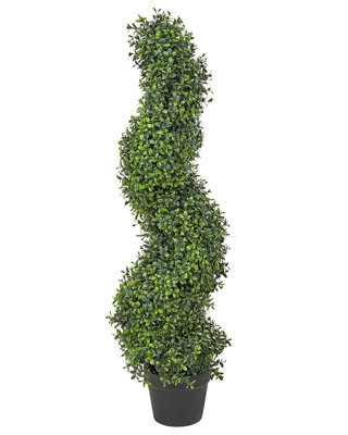 Beliani 98 Cm Artificial Spiral Tree Green - Indoor Outdoor Decorative Plant - image 1