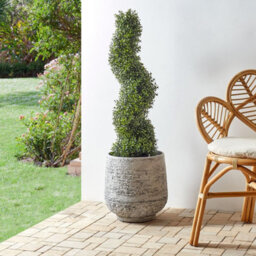 Beliani 98 Cm Artificial Spiral Tree Green - Indoor Outdoor Decorative Plant - thumbnail 2