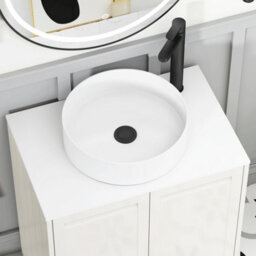 Royal Bathrooms Royal Bathroom Elmore 700mm Classic White Freestanding Vanity Unit 2 Drawer With Plain White Worktop & No Basin - thumbnail 4