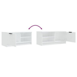Berkfield Tv Cabinet White 80X35X36.5 Cm Engineered Wood - thumbnail 8