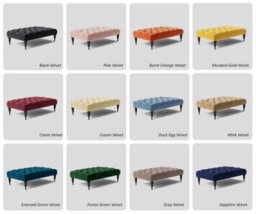 Alyana 120Cm Rectangle Ottoman Bench With Wooden Legs- Silver Plush Velvet Chesterfield Upholstered Footstool - thumbnail 4