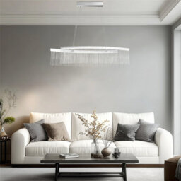 Vrygle 110Cm Long Aluminum Tassel Chain Chandelier Led Double Strip Art Ceiling Light Modern Lamp - thumbnail 8