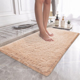 Ameha Shaggy Beige Area Rugs For Bedroom, Hallway Runner Fluffy Rug Anti-Slip - Soft Thick Pile Rug Non-Shedding, 60X220 Cm - thumbnail 9