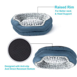 Crystals Luxury Washable Pet Bed Soft Cushion For Dogs & Cats, Warm Basket In S, M, L Sizes - thumbnail 5