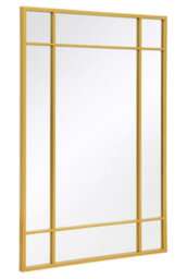 "Mirroroutlet - The Genestra - Gold Modern Contemporary Garden Wall Mirror 39"" X 27"" (100 X 70 Cm)" - thumbnail 4