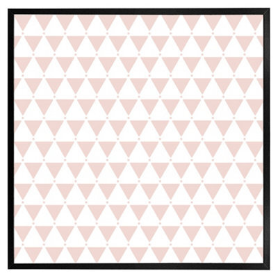 "Andrew Lee Pink Triangles (Picutre Frame) / 12X12"" / Oak" - image 1
