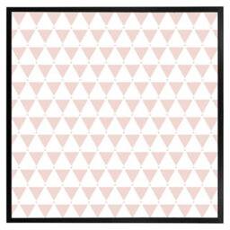 "Andrew Lee Pink Triangles (Picutre Frame) / 12X12"" / Oak" - thumbnail 2